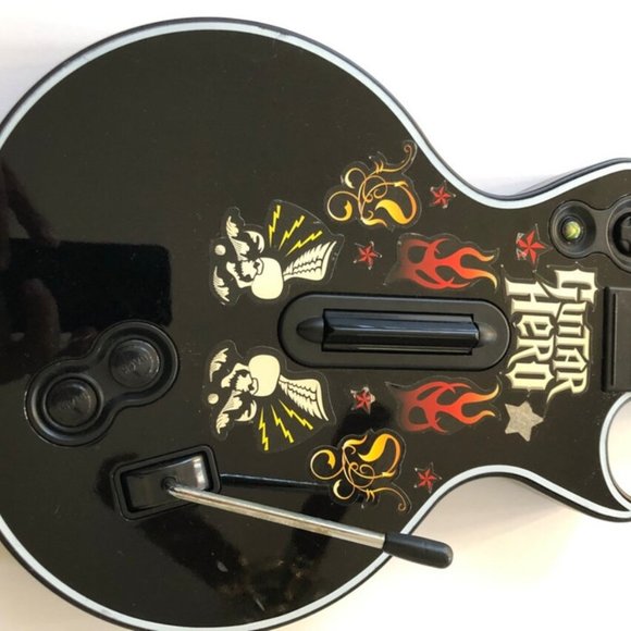 Xbox 360 Guitar Hero Gibson Les Paul Guitar Controller Bundle 6 Games RockBand, - Picture 2 of 9